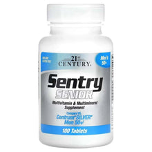 Men's senior multivitamin bottle with blue Sentry Senior label, 100 tablets