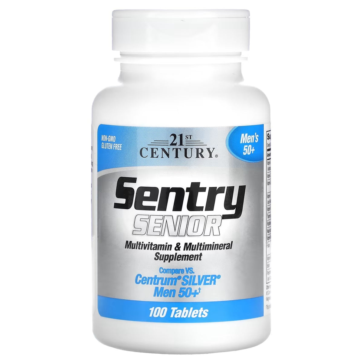 21st Century Sentry Senior Multivitamin & Multimineral Supplement – Men’s 50+, 100 Tablets