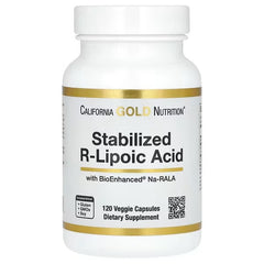 California Gold Nutrition Stabilised R-Lipoic Acid with Bio-Enhanced® Na-RALA & Biotin, 120 Veggie Capsules