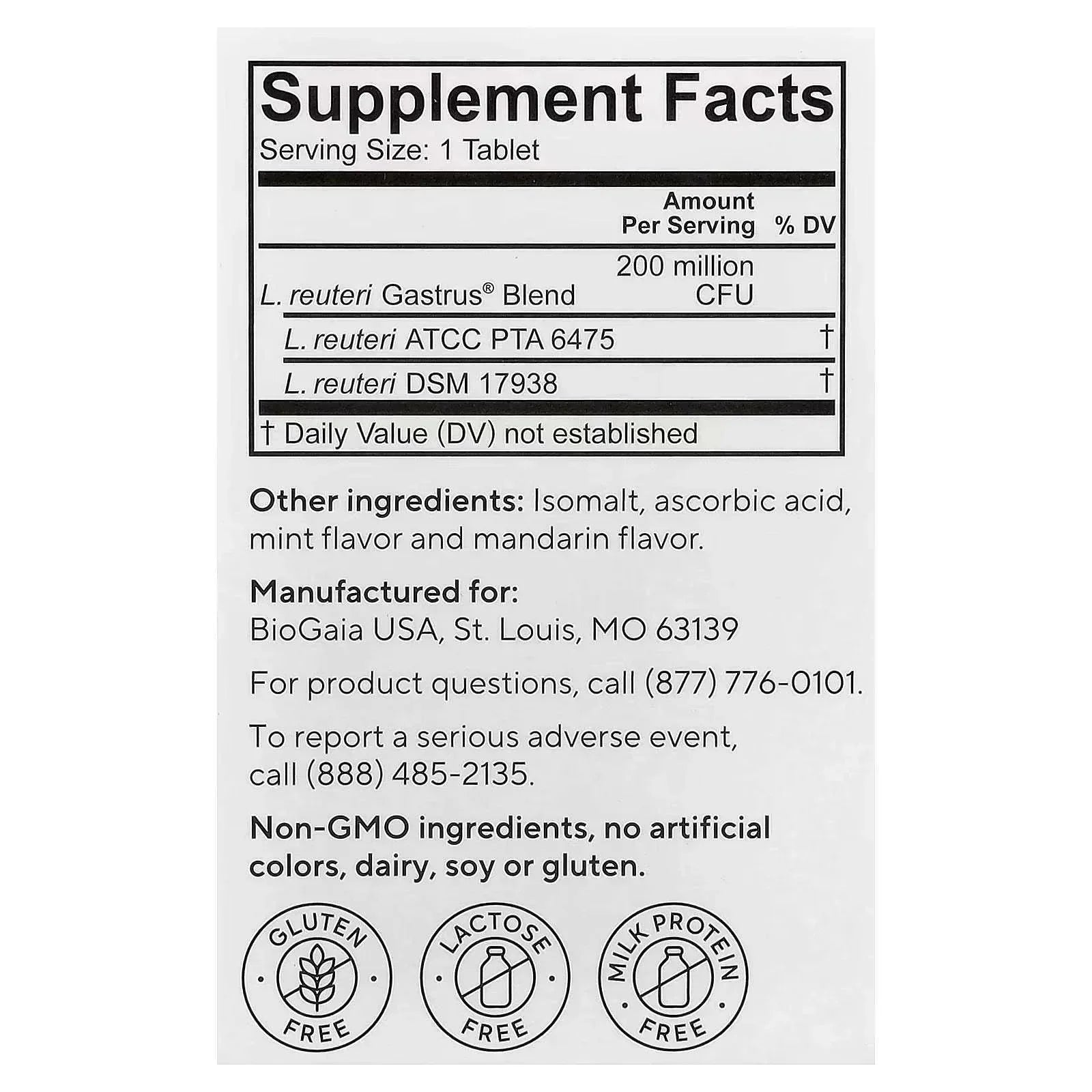 BioGaia Gastrus® Probiotic for Optimal Gut Health – Mandarin, 30 Tablets - Mumzar