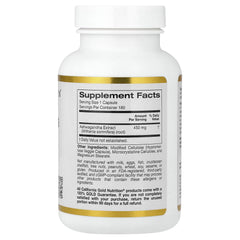 California Gold Nutrition Ashwagandha – 450 mg, 180 Veg Capsules