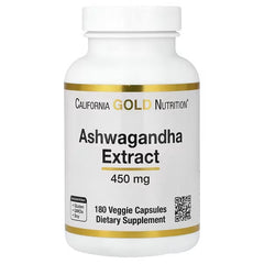 California Gold Nutrition Ashwagandha – 450 mg, 180 Veg Capsules