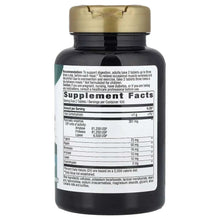 Nature's Way MegaZyme® supplement bottle back with Supplement Facts panel
