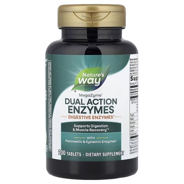 Nature's Way, MegaZyme®, Dual Action Enzymes, 200 Tablets