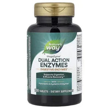 Nature's Way MegaZyme® dual action enzyme supplement bottle, 200 tablets label