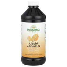 Dynamic Health Liquid Vitamin C supplement bottle, front label, 16 fl oz