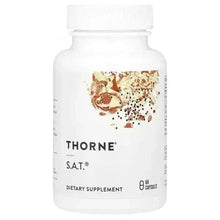 Thorne S.A.T.® dietary supplement bottle with 60 capsules, front label view