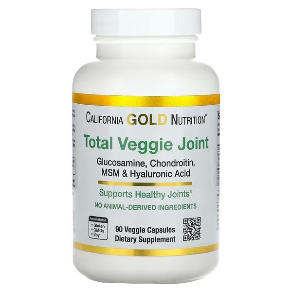 California Gold Nutrition, Total Veggie Joint Support Formula with Glucosamine, Chondroitin, MSM, and Hyaluronic Acid, 90 Veggie Capsules