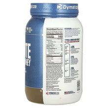 Whey protein powder tub bottle, blue and white back label with Nutrition Facts