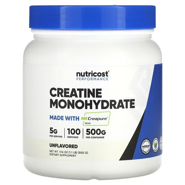 Nutricost Performance Creatine Monohydrate – Unflavoured, 1.1 lb (500 g)