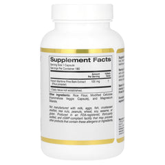 California Gold Nutrition French Maritime Pine Bark Extract – Oligopin, 100 mg, 180 Veg Capsules