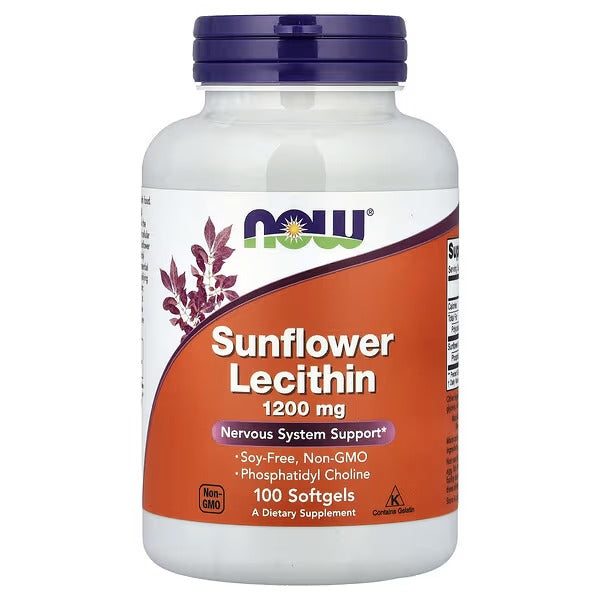 NOW Foods Sunflower Lecithin – 1,200 mg, 100 Softgels