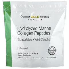 California Gold Nutrition Hydrolysed Marine Collagen Peptides – Unflavoured, 1.1 lb (500 g)
