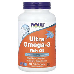 NOW Foods Ultra Omega-3 Fish Oil – 180 Fish Softgels