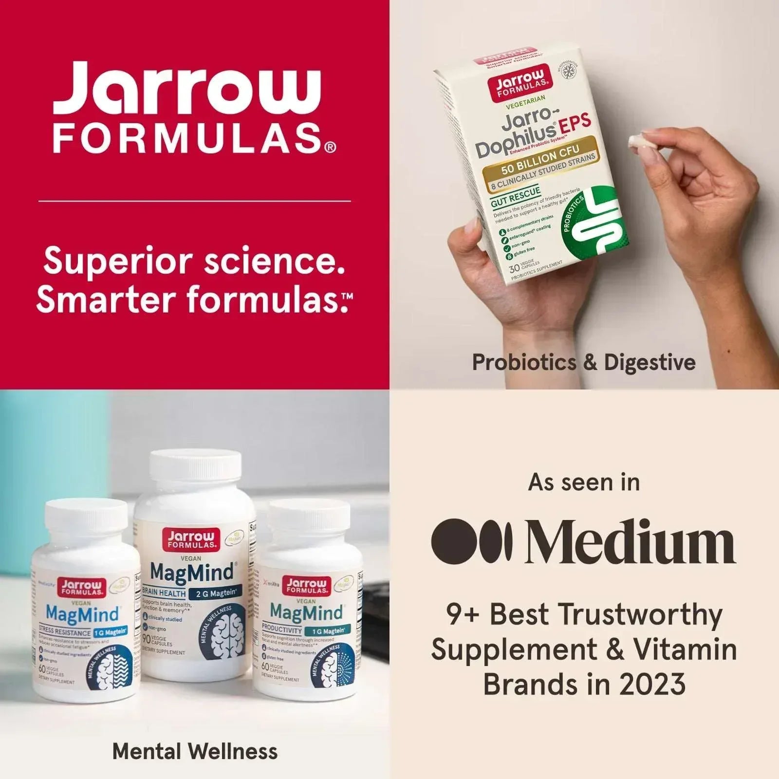 Jarrow Formulas Lactoferrin, Freeze-Dried – 250 mg, 60 Capsules - Mumzar