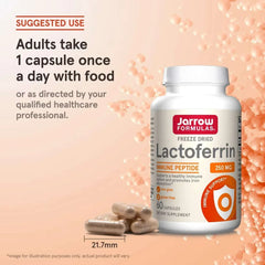 Jarrow Formulas Lactoferrin, Freeze-Dried – 250 mg, 60 Capsules - Mumzar