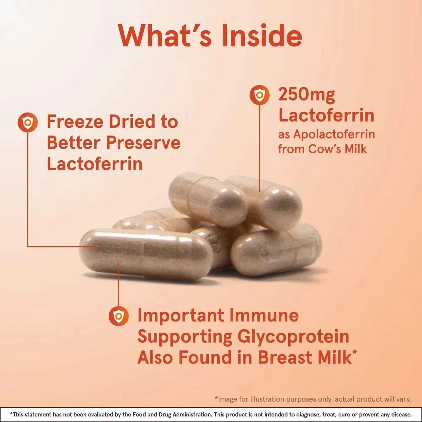 Jarrow Formulas Lactoferrin, Freeze-Dried – 250 mg, 60 Capsules - Mumzar