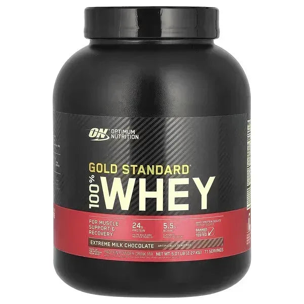 Optimum Nutrition Gold Standard® 100% Whey – Extreme Milk Chocolate, 5.01 lb (2.27 kg) - Mumzar