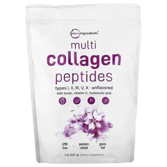 Micro Ingredients Multi Collagen Peptides – Unflavoured, 2 lb (907 g) - Mumzar