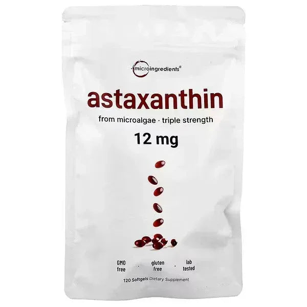 Micro Ingredients Astaxanthin – 12 mg, 120 Softgels - Mumzar