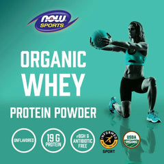 NOW Foods Sports Organic Whey Protein – Unflavoured, 1 lb (454 g) - Mumzar