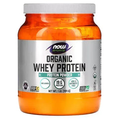NOW Foods Sports Organic Whey Protein – Unflavoured, 1 lb (454 g) - Mumzar