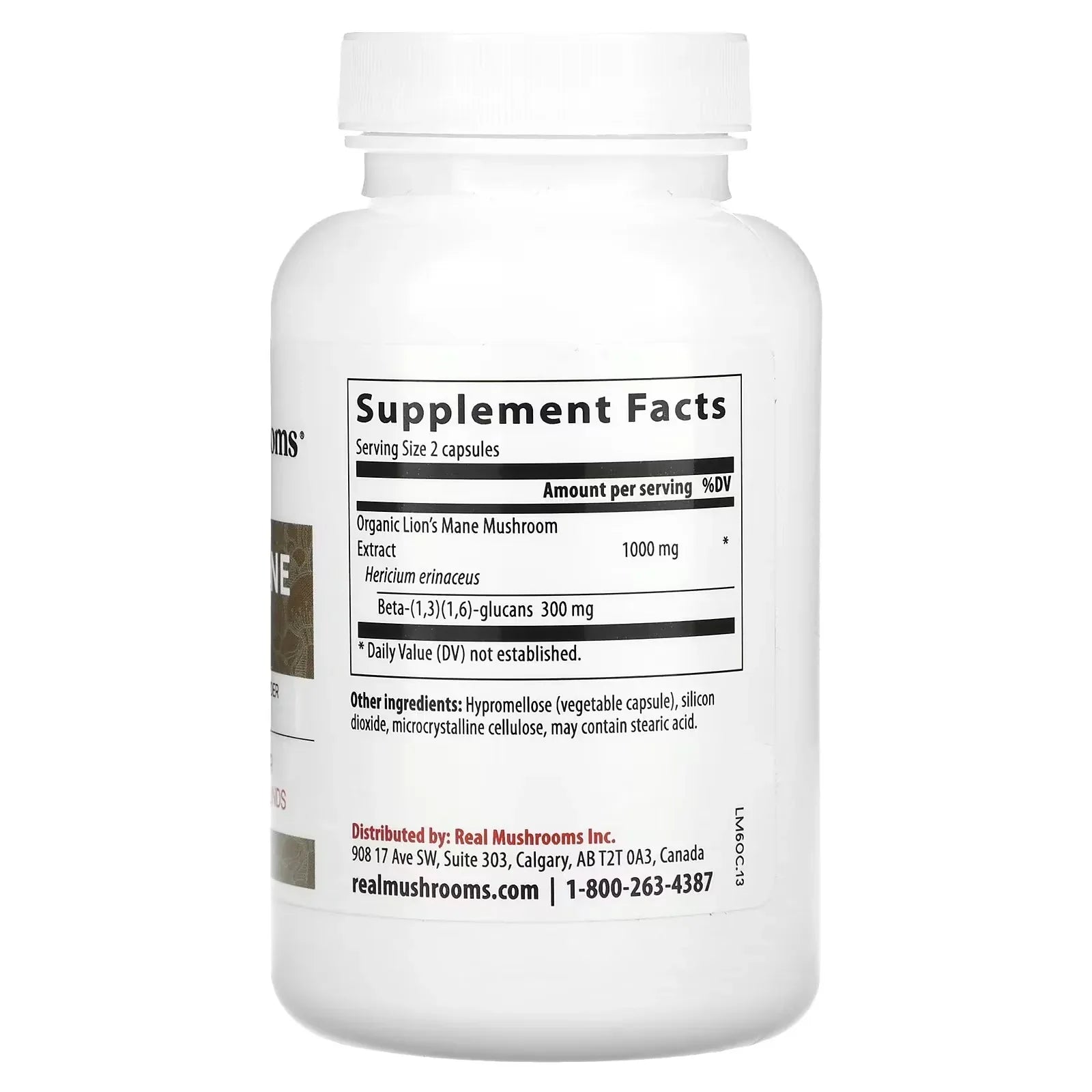 Real Mushrooms Lion’s Mane Mushroom Extract Powder – 120 Capsules - Mumzar