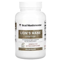 Real Mushrooms Lion’s Mane Mushroom Extract Powder – 120 Capsules - Mumzar