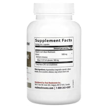 Real Mushrooms Lion’s Mane supplement facts label on bottle