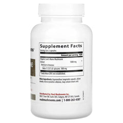 Real Mushrooms Lion’s Mane Mushroom Extract Powder – 120 Capsules - Mumzar