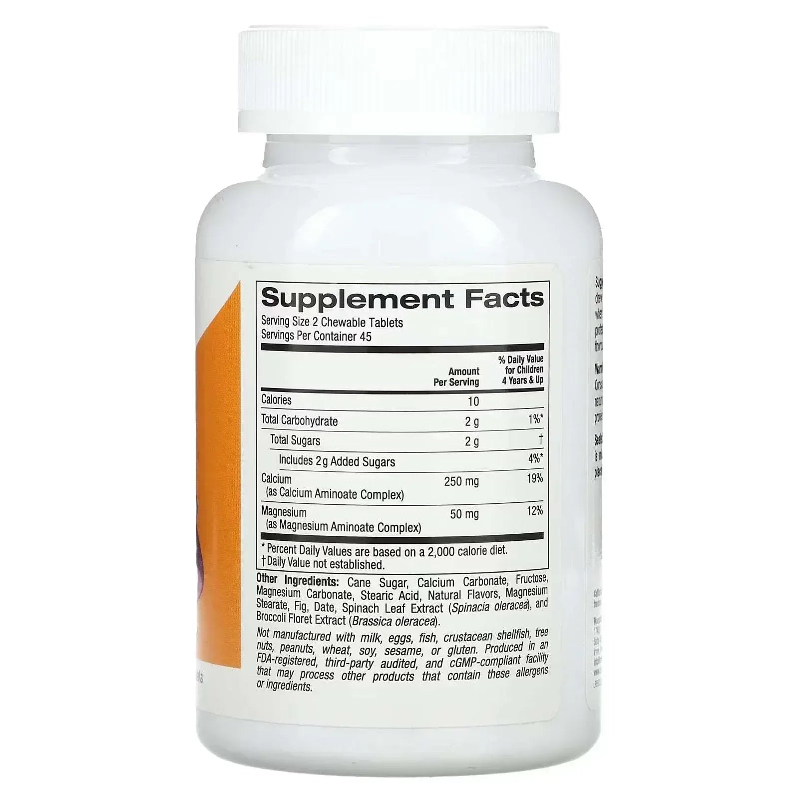 California Gold Nutrition Chewable Calcium with Magnesium for Children – Birthday Cake, 90 Vegetarian Tablets - Mumzar