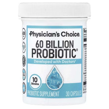 Physician's Choice 60 Billion Probiotic bottle with 30 capsules, 10 strains