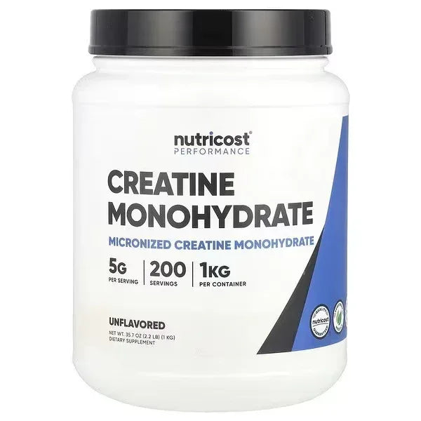 Nutricost Performance Creatine Monohydrate – Unflavoured, 2.2 lb (1 kg) - Mumzar
