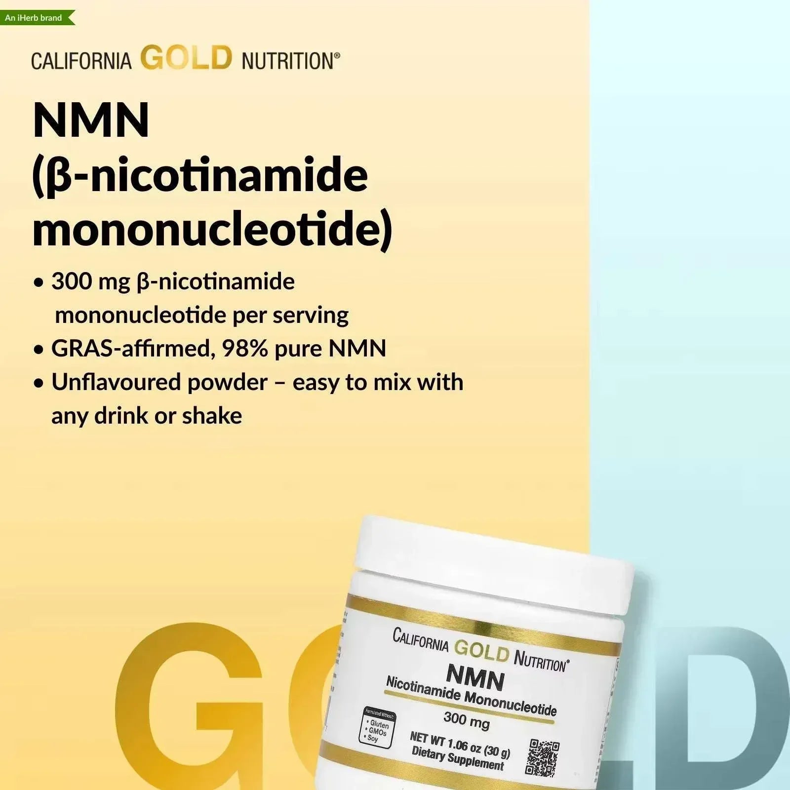 California Gold Nutrition NMN Powder – 30 g (1.06 oz) - Mumzar