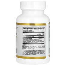 California Gold Nutrition Total C Complex supplement facts label on the back of bottle