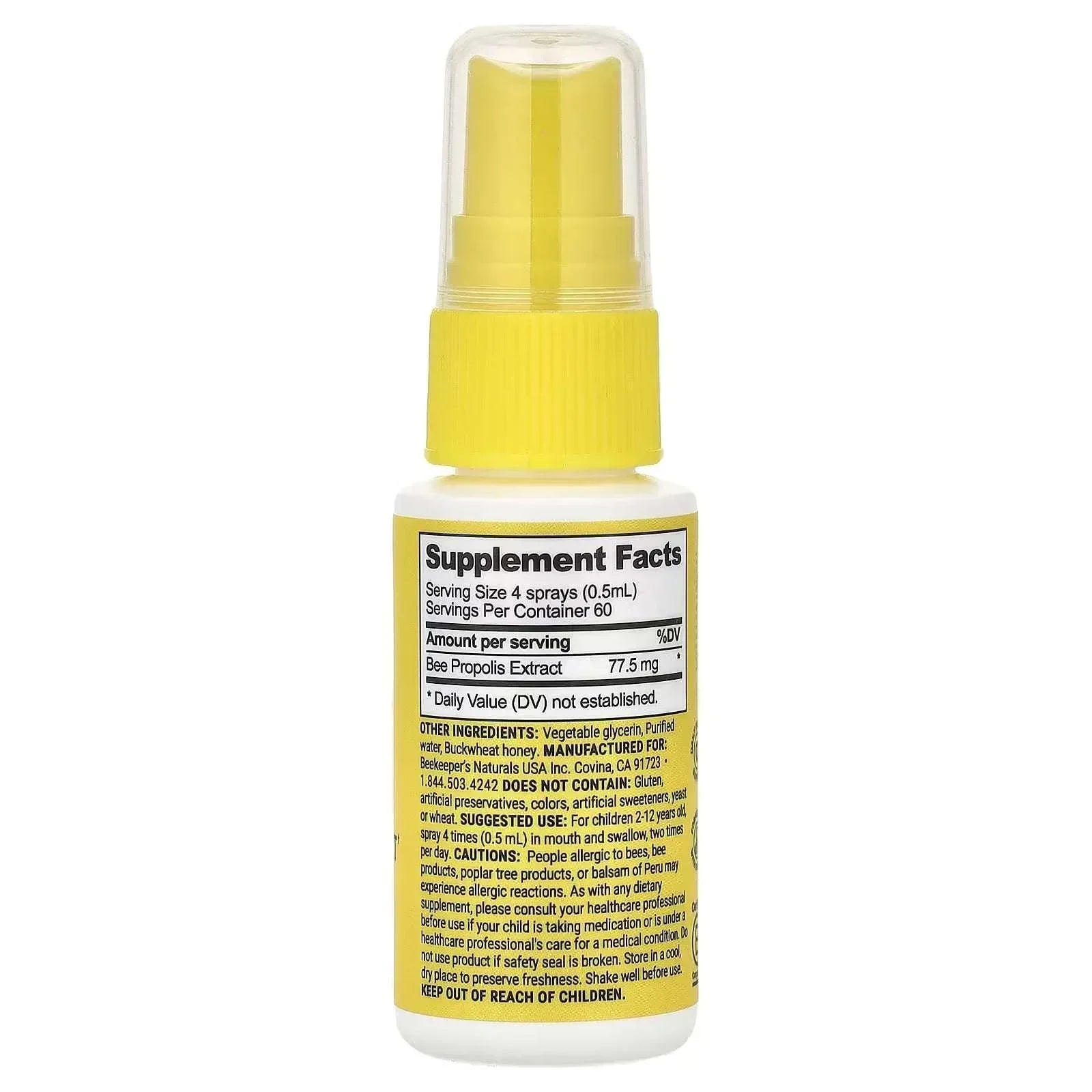 Beekeeper’s Naturals Kids Propolis Immune Support – Daily Throat Spray, 30 ml - Mumzar