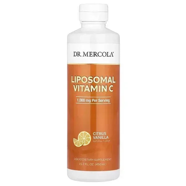 Dr. Mercola Liposomal Vitamin C – Citrus Vanilla, 15.2 fl oz (450 ml) - Mumzar