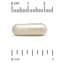 Beige veggie capsule for Total C Complex supplement shown with size ruler
