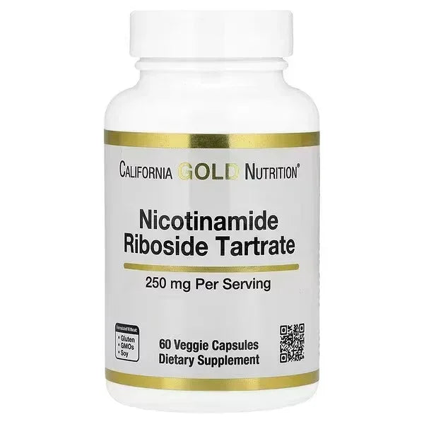 California Gold Nutrition, Nicotinamide Riboside Tartrate (NR), 250 mg, 60 Veggie Capsules - Mumzar