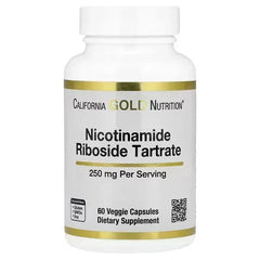 California Gold Nutrition, Nicotinamide Riboside Tartrate (NR), 250 mg, 60 Veggie Capsules - Mumzar