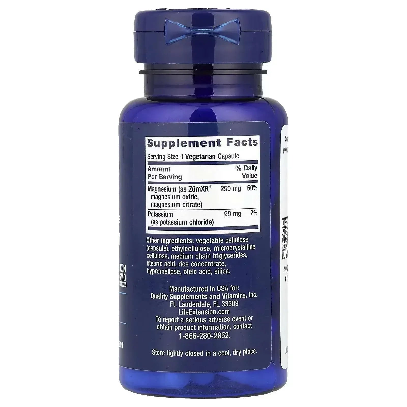 Life Extension Potassium with Extended-Release Magnesium – 60 Vegetarian Capsules - Mumzar