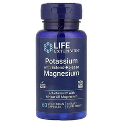 Life Extension Potassium with Extended-Release Magnesium – 60 Vegetarian Capsules - Mumzar