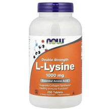 L-Lysine supplement bottle with front label and purple cap