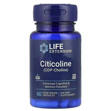 Citicoline (CDP-Choline) dietary supplement bottle, 60 vegetarian capsules