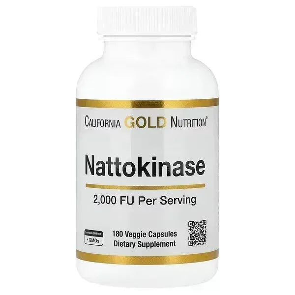 California Gold Nutrition Nattokinase – Proteolytic Enzyme 2,000 FU, 180 Veg Capsules - Mumzar