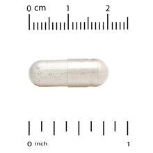 Nattokinase veggie capsule shown with measurement rulers