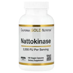 California Gold Nutrition Nattokinase – Proteolytic Enzyme 2,000 FU, 180 Veg Capsules - Mumzar