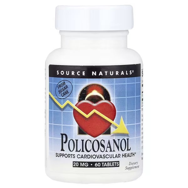 Source Naturals Policosanol – 20 mg, 60 Tablets