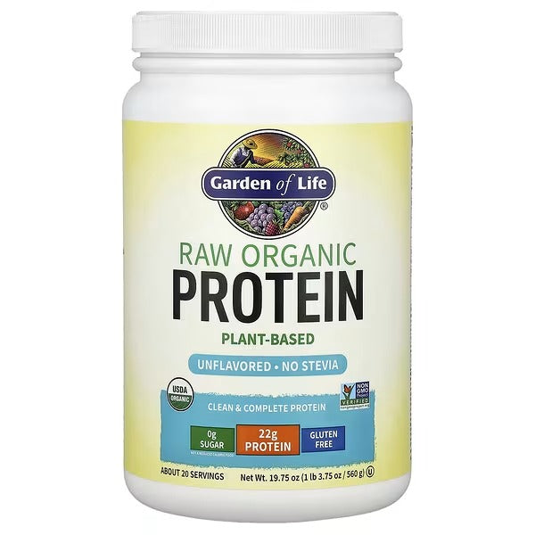 Garden of Life, RAW Organic Protein, Unflavoured, 1 lb 3.75 oz (560 g)