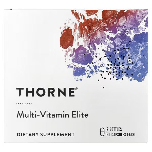 Thorne Multi-Vitamin Elite – A.M. & P.M. Formula, 2 Bottles (90 Capsules Each)